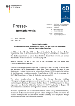 Gro&szlig;er Zapfenstreich Bundesministerin der Verteidigung Ursula von