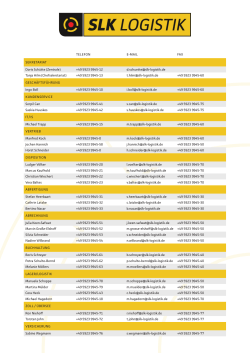 Telefonliste - SLK Logistik