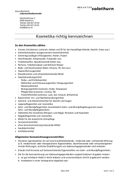 Kosmetika richtig kennzeichnen