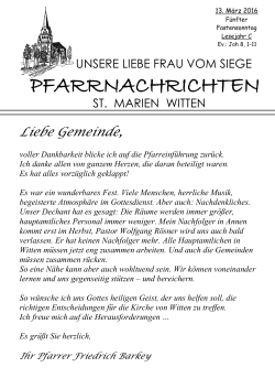 pfarrnachrichten - St. Marien Witten