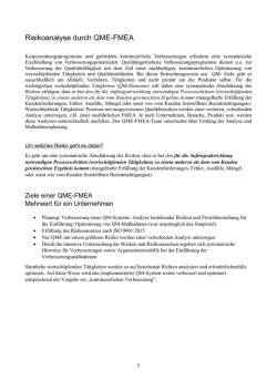 Die QME-Methode- am Beispiel der Überprüfung der - QME
