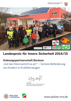 Landespreis für Innere Sicherheit 2014/2015