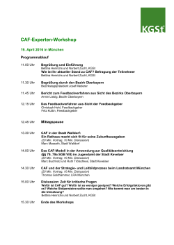 CAF-Experten-Workshop