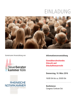 Gemeinsame Veranstaltung mit Rheinischer Notarkammer