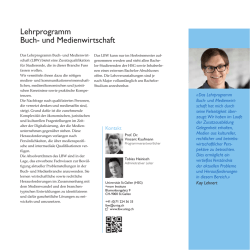 Lehrprogramm Buch- und Medienwirtschaft