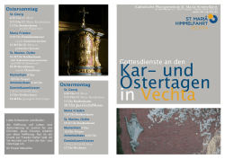 Gottesdienst&uuml;bersicht Kar-/Ostertage 2016