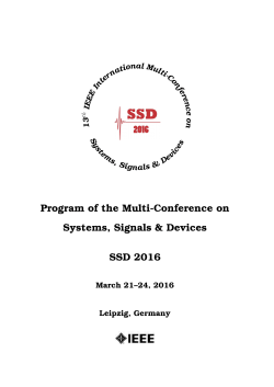 Program of the Multi-Conference on Systems