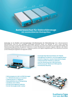 Batteriewechsel für Elektrofahrzeuge