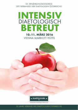 Programm - Verband der Diaetologen Österreichs