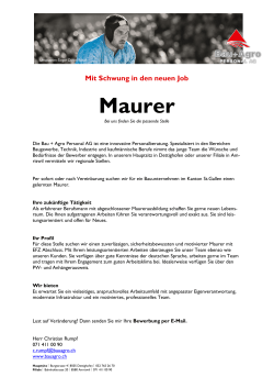 Maurer - Bau+Agro Personal AG
