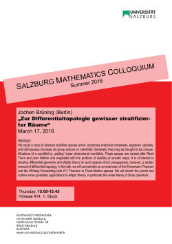 salzburg mathematics colloquium