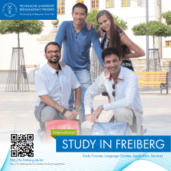study in freiberg - TU Bergakademie Freiberg