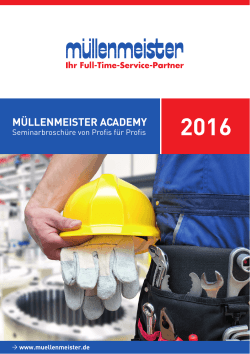 Seminare 2016 - Hans Müllenmeister GmbH