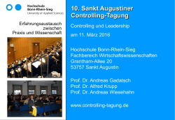 10. Sankt Augustiner Controlling-Tagung - Hochschule Bonn