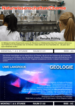 Naturwissenschaften/Chemie GEOLOGIE - KGS Stuhr