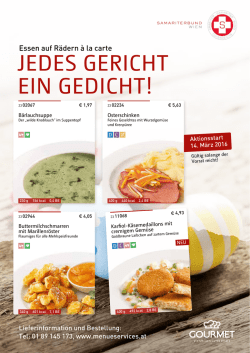 JEDES GERICHT EIN GEDICHT!