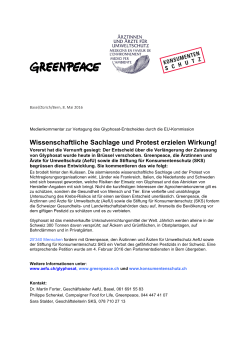 MM: Verschie- bung Zulassung durch EU