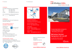 Weitere Informationen - Kliniken der Stadt Köln