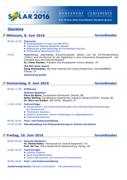 Programm Gleisdorf SOLAR 2016