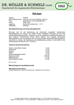R2A-Agar - Dr. M&ouml;ller und Schmelz