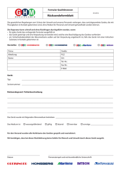 interaktives R&uuml;cksendeformular