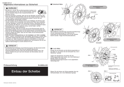 Einbau der Scheibe