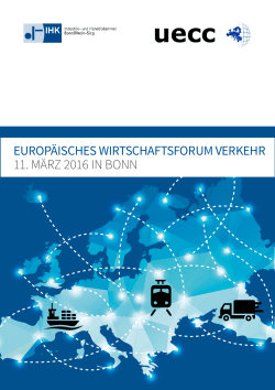 Europäisches Wirtschaftsforum Verkehr - IHK Bonn/Rhein-Sieg