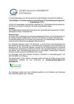 Im Gleichstellungsb&uuml;ro der Georg-August