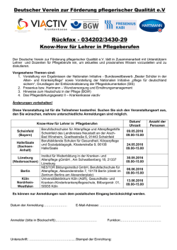 Know-How für Lehrer in Pflegeberufen