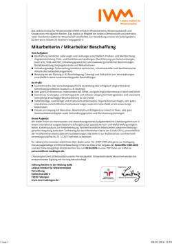 MitarbeiterIn Beschaffung
