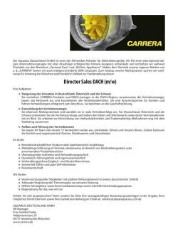 Director Sales DACH (m/w) - CE
