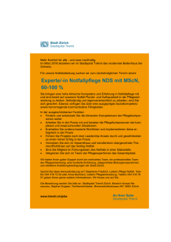 Experte/-in Notfallpflege NDS mit MScN, 60