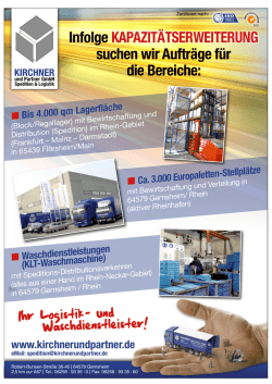 Ihr Logistik - und Waschdienstleister!