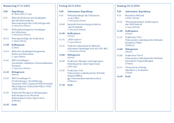 Donnerstag 17.11.2016 Freitag 18.11.2016 Samstag 19.11.2016