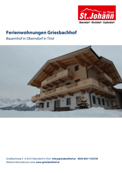 Ferienwohnungen Griesbachhof in Oberndorf in