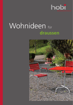 Katalog Gartenmöbel - Hobi Wohnschreinerei