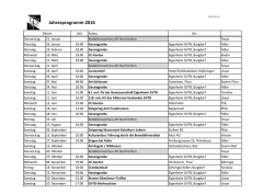 Jahresprogramm 2016