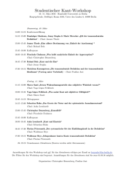 Studentischer Kant-Workshop - Hu