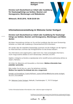 Informationsveranstaltung Welcome Center