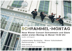 Neue Wiener Concert Schrammeln und Gäste Jeden ersten Montag