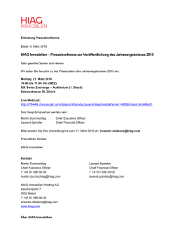 Infos - HIAG Immobilien