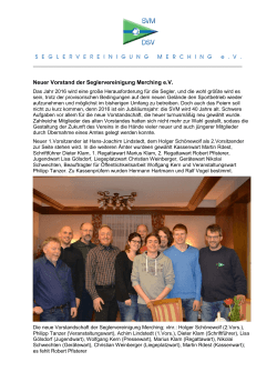 Bericht neuer Vorstand - Seglervereinigung Merching