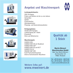 Info-Flyer - Weinert Maschinenbau Eberbach