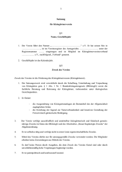 Eine Mustersatzung f&uuml;r den Kleingartenverein
