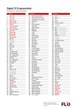 Digital TV Programmliste
