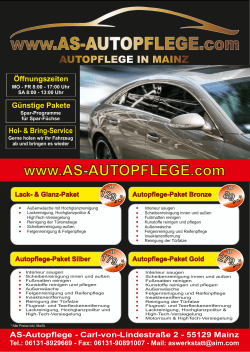 Autopflege-Paket Bronze Autopflege-Paket Silber Autopflege