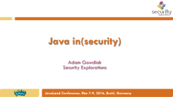 JavaLand Conference, Mar 7-9, 2016, Bruhl