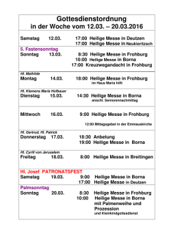 Gottesdienstordnung