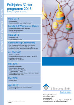 Osterprogramm 2016 - Silberberg