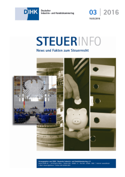 DIHK-Steuerinfo M&auml;rz 2016